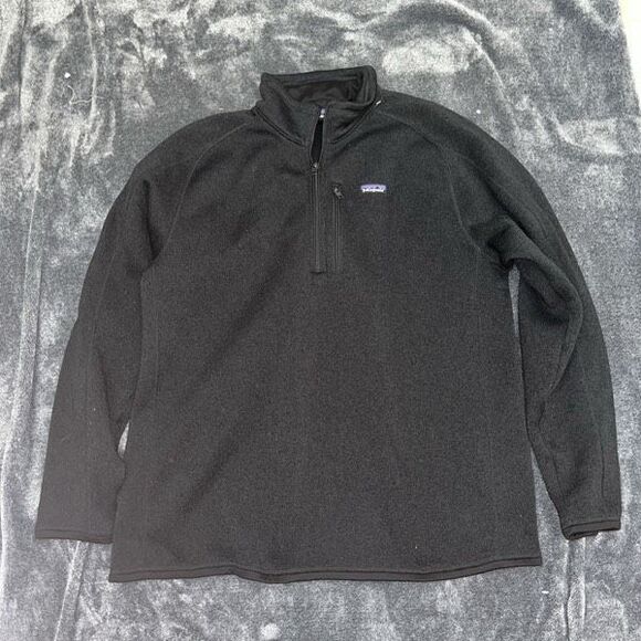 Patagonia Better Sweater Mens XXL Black 1/4 Zip Pullover Sweatshirt - Picture 1 of 4